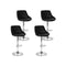 4 Pcs Kitchen Bar Stools Swivel Pu Leather Gas Lift Chairs