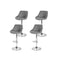 4 Pcs Kitchen Bar Stools Swivel Pu Leather Gas Lift Chairs