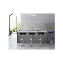 4 Pcs Kitchen Pu Leather Swivel Bar Stools