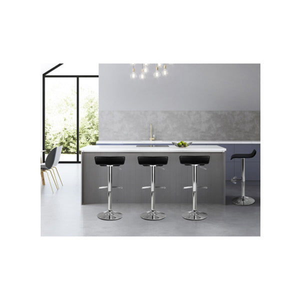 4 Pcs Kitchen Pu Leather Swivel Bar Stools