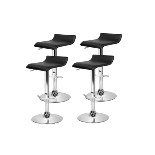 4 Pcs Kitchen Pu Leather Swivel Bar Stools