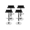 4 Pcs Kitchen Pu Leather Swivel Bar Stools
