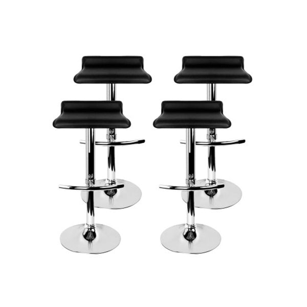 4 Pcs Kitchen Pu Leather Swivel Bar Stools