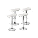 4 Pcs Kitchen Pu Leather Swivel Bar Stools
