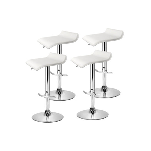 4 Pcs Kitchen Pu Leather Swivel Bar Stools