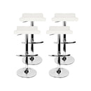 4 Pcs Kitchen Pu Leather Swivel Bar Stools