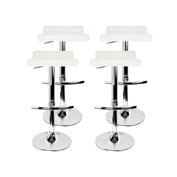 4 Pcs Kitchen Pu Leather Swivel Bar Stools