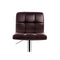 4 Pcs Leather Bar Stools Swivel Kitchen Chairs Chocolate