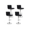 4 Pcs Pu Leather Kitchen Gas Lift Swivel Bar Stools