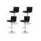 4 Pcs Pu Leather Kitchen Gas Lift Swivel Bar Stools