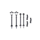 4 Pcs Solar Lights With Chain Fence And Poles