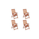 4 Pcs Solid Acacia Wood Folding Garden Chairs