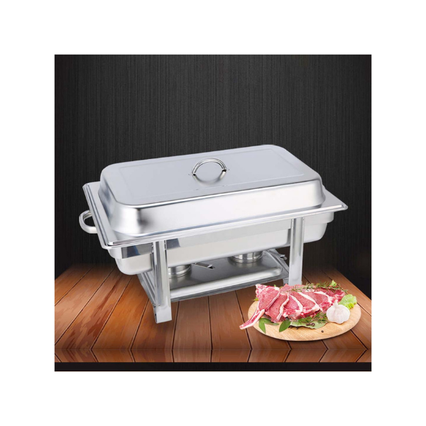 4 Pcs Stainless Steel Chafing Double Tray Catering Dish Food Warmer