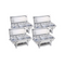 4 Pcs Stainless Steel Chafing Triple Tray Catering Dish Food Warmer