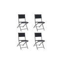 4 Pcs Steel And Textilene Folding Outdoor Chairs