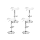 4 Pcs Swivel Pu Leather Gas Lift Kitchen Bar Stools