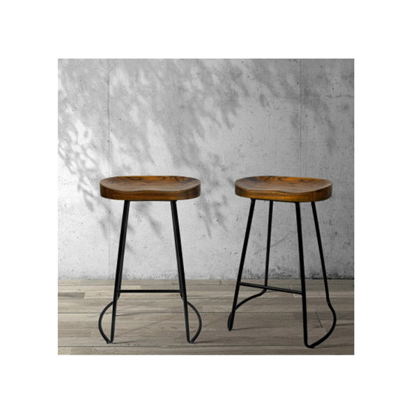 4 Pcs Vintage Tractor Retro Bar Stool Industrial Chairs Black