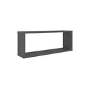 4 Pcs Wall Cube Shelf Grey 60X 15 X 23 Cm Engineered Wood