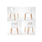 4 Pcs White Belloch Stackable Dining Chair