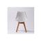 4 Pcs White Padded Seat Dining Chair
