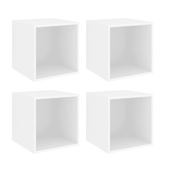 4 Pcs White Wall Cabinet 37 X 37 X 37 Cm