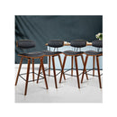 4 Pcs Wooden Cafe Kitchen Bar Stools Dining Chairs Black