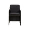 4 Piece Garden Chair And Stool Set Poly Rattan Black