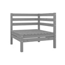 4 Piece Garden Lounge Set Grey Solid Pinewood