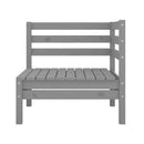 4 Piece Garden Lounge Set Grey Solid Pinewood