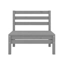 4 Piece Garden Lounge Set Grey Solid Pinewood
