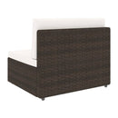 4 Piece Poly Rattan Brown Garden Lounge Set