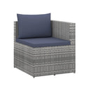 4 Piece Garden Lounge Set Poly Rattan Grey And Anthracite
