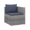 4 Piece Garden Lounge Set Poly Rattan Grey And Anthracite