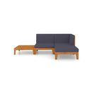 4 Piece Garden Lounge Set Solid Acacia Wood With Cushions