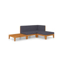 4 Piece Garden Lounge Set Solid Acacia Wood With Cushions