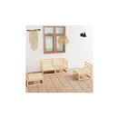 4 Piece Garden Lounge Set Solid Pinewood 70 X 70 X 67 Cm