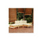4 Piece Garden Lounge Set Solid Pinewood With Cream Cushions
