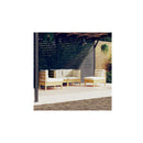 4 Piece Garden Lounge Set Solid Pinewood With Cushions