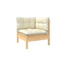 4 Piece Garden Lounge Set Solid Pinewood With Cushions