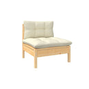 4 Piece Garden Lounge Set Solid Pinewood With Cushions