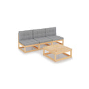 4 Piece Garden Lounge Set With Cushions