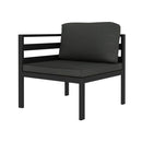 4 Piece Garden Lounge Set With Cushions Aluminum Anthracite