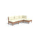 4 Piece Garden Lounge Set With Cushions Honey Brown Pinewood