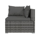 Garden Lounge Set With Cushions 4 Piece Poly Rattan Grey