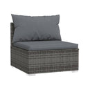 4 Piece Grey Poly Rattan Garden Lounge Set With Cushions