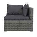 Poly Rattan Grey 4 Piece Garden Lounge Set With Cushions