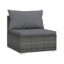 Garden Lounge Set With Cushions 4 Piece Poly Rattan Grey