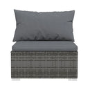 Garden Lounge Set With Cushions 4 Piece Poly Rattan Grey