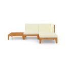 4 Piece Solid Acacia Wood Garden Lounge Set With Cushions