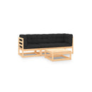 4 Piece Garden Lounge Set With Cushions Solid Pinewood Anthracite